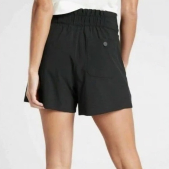 Athleta Paperbag Skyline Skort Skirt size 4 Olive Green Tie Waist Tennis Golf - Picture 3 of 9